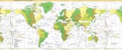 carte fuseaux horaires mondiaux