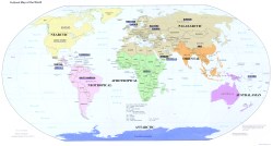 carte du monde en projection robinson